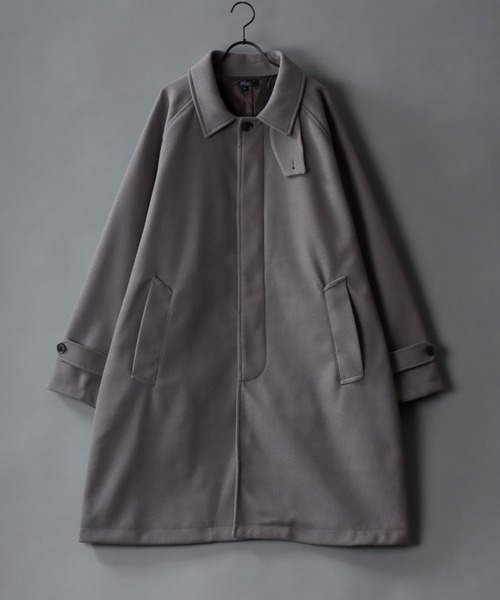 SITRY（シトリー）の「wool like over size bal collar coat/オーバーサイズ バルカラーコート/ステンカラーコート（ステンカラーコート・メンズ・ブラウン/チャコールグレー/ブラック/グレイッシュベージュ・M/L）」の19枚目の写真