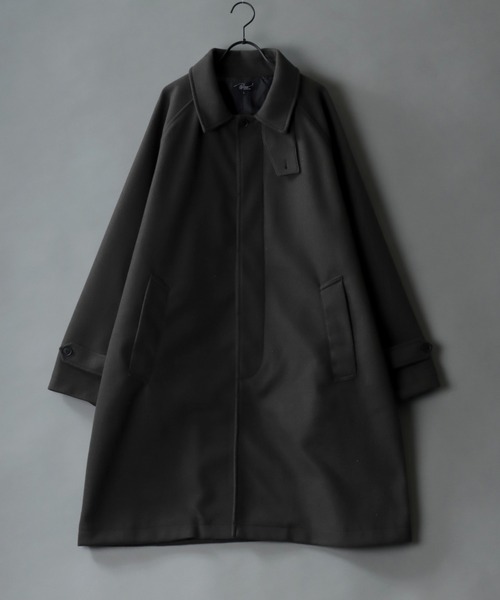 SITRY（シトリー）の「wool like over size bal collar coat/オーバーサイズ バルカラーコート/ステンカラーコート（ステンカラーコート・メンズ・ブラウン/チャコールグレー/ブラック/グレイッシュベージュ・M/L）」の20枚目の写真
