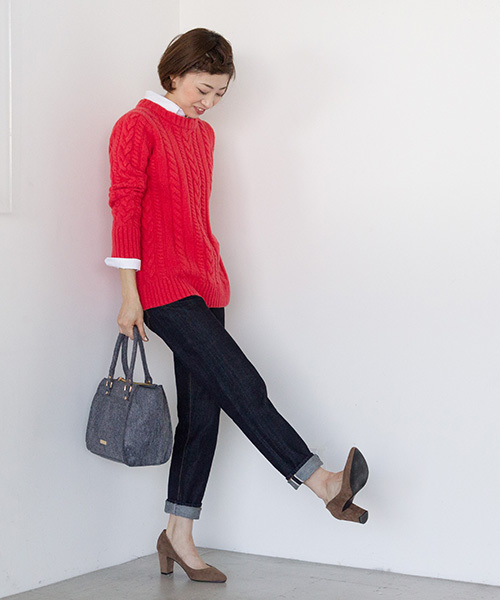 NATURAL BEAUTY BASIC（ナチュラルビューティーベーシック）の「【andGIRL 12月号掲載】【JJ 12月号掲載】オックスベーシックシャツ（シャツ/ブラウス・レディース・ホワイト系その他/ブルー・LARGE/SMALL/MEDIUM）」の13枚目の写真