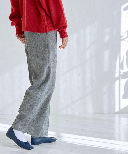 coen（コーエン）の「ウールMIXホームスパンイージーワイドパンツ（スラックス・レディース・ブラック/グレー/モカ・M/L）」の6枚目の写真