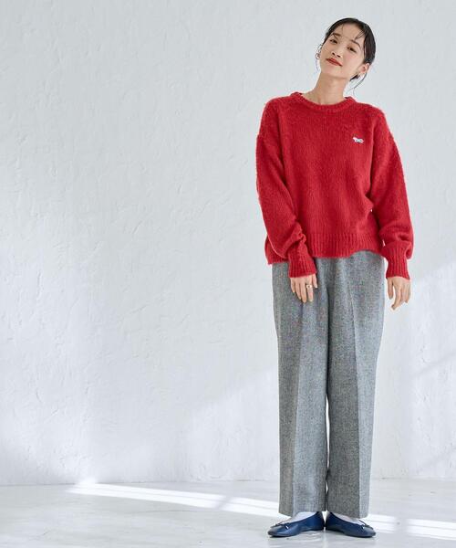 coen（コーエン）の「ウールMIXホームスパンイージーワイドパンツ（スラックス・レディース・ブラック/グレー/モカ・M/L）」の8枚目の写真