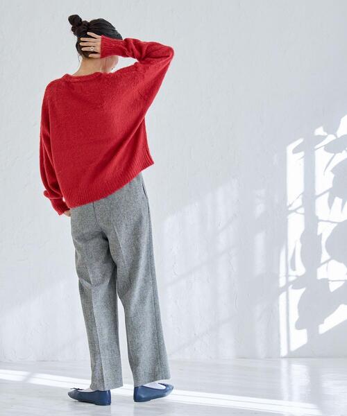 coen（コーエン）の「ウールMIXホームスパンイージーワイドパンツ（スラックス・レディース・ブラック/グレー/モカ・M/L）」の11枚目の写真