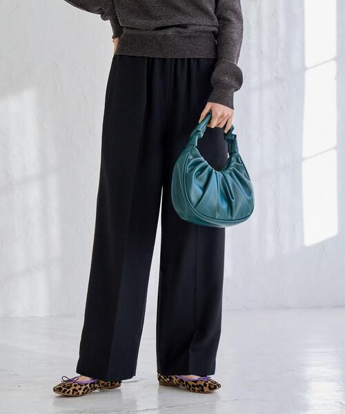 coen（コーエン）の「ウールMIXホームスパンイージーワイドパンツ（スラックス・レディース・ブラック/グレー/モカ・M/L）」の17枚目の写真