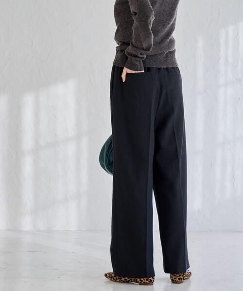 coen（コーエン）の「ウールMIXホームスパンイージーワイドパンツ（スラックス・レディース・ブラック/グレー/モカ・M/L）」の18枚目の写真
