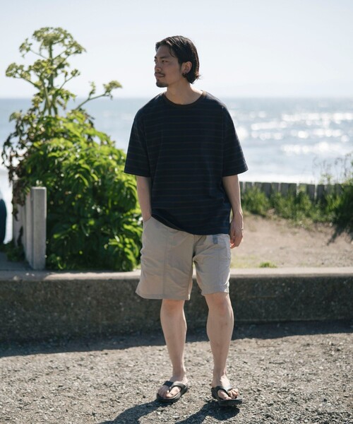 B:MING by BEAMS(ビーミングバイビームス)の「B:MING by BEAMS / ビッグシルエット クルーネック ボーダー Tシャツ「抗菌防臭」(Tシャツ/カットソー・メンズ・オフホワイト/ネイビー・MEDIUM/X-LARGE/LARGE/SMALL)」の10枚目の写真