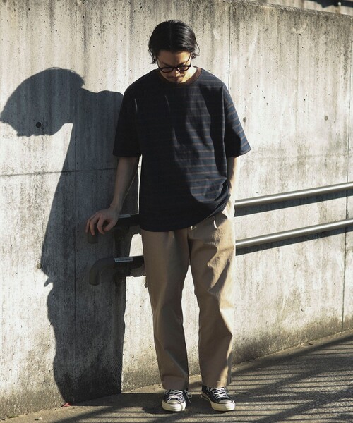 B:MING by BEAMS(ビーミングバイビームス)の「B:MING by BEAMS / ビッグシルエット クルーネック ボーダー Tシャツ「抗菌防臭」(Tシャツ/カットソー・メンズ・オフホワイト/ネイビー・MEDIUM/X-LARGE/LARGE/SMALL)」の11枚目の写真