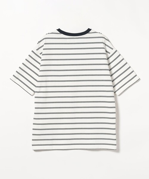 B:MING by BEAMS(ビーミングバイビームス)の「B:MING by BEAMS / ビッグシルエット クルーネック ボーダー Tシャツ「抗菌防臭」(Tシャツ/カットソー・メンズ・オフホワイト/ネイビー・MEDIUM/X-LARGE/LARGE/SMALL)」の20枚目の写真