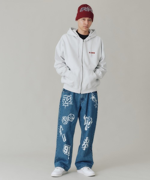 XLARGE（エクストララージ）の「【販売終了】STANDARD LOGO ZIP HOODED SWEATSHIRT（パーカー・メンズ・グリーン/ブラック/グレー/ネイビー・M/S/XL/L）」の13枚目の写真