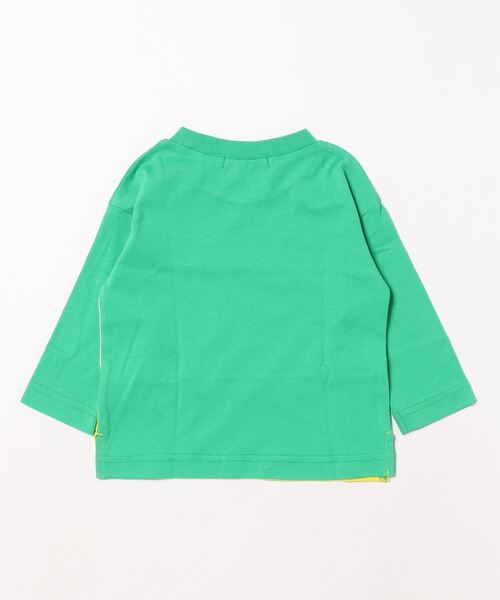 Moujonjon(ムージョンジョン)の「切替長袖Tシャツ(Tシャツ/カットソー・キッズ・ネイビー/グリーン・130/90/110/80/140/100/120)」の3枚目の写真
