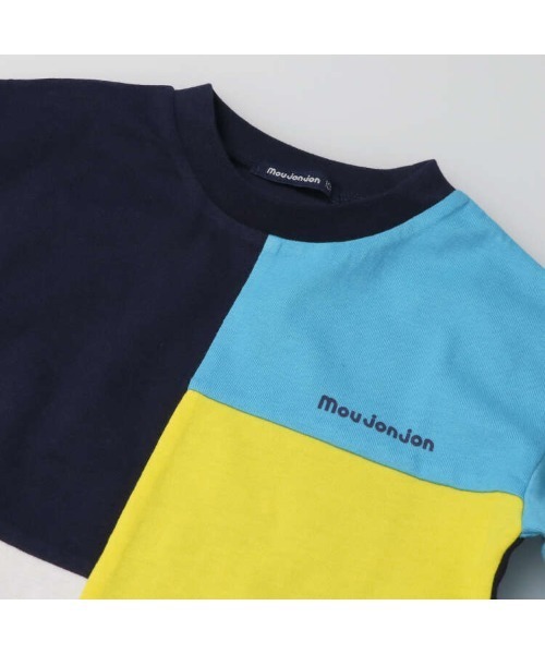 Moujonjon(ムージョンジョン)の「切替長袖Tシャツ(Tシャツ/カットソー・キッズ・ネイビー/グリーン・130/90/110/80/140/100/120)」の8枚目の写真