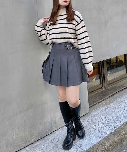 INGNI(イング)の「サイドビットプリーツスカパン(その他パンツ・レディース・ブラック/グレー/グレー系その他2・FREE)」の4枚目の写真