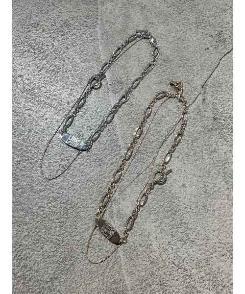 EMODA（エモダ）の「ダブルチェーンプレートネックレス（ネックレス・レディース・シルバー/ゴールド・FREE）」の3枚目の写真