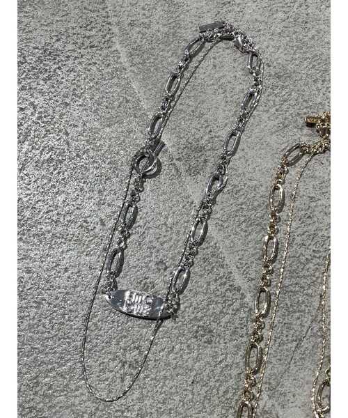EMODA（エモダ）の「ダブルチェーンプレートネックレス（ネックレス・レディース・シルバー/ゴールド・FREE）」の4枚目の写真