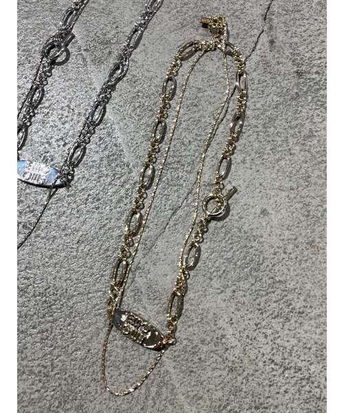 EMODA（エモダ）の「ダブルチェーンプレートネックレス（ネックレス・レディース・シルバー/ゴールド・FREE）」の5枚目の写真