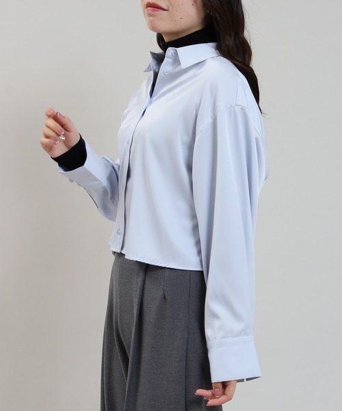 ASTORIA ODIER(アストリアオディール)の「襟付きブラウス(シャツ/ブラウス・レディース・サックスブルー/ホワイト・MEDIUM)」の16枚目の写真