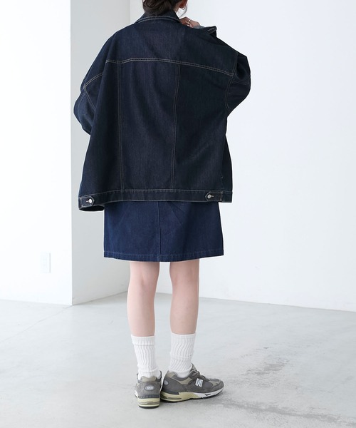 BONLECILL(ボンルシール)の「ウエストドロストデニムワークミニスカート(デニムスカート・レディース・ブラック/ブルー系1/ネイビー・FREE)」の19枚目の写真