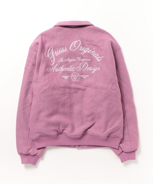 Guess（ゲス）の「GUESS Originals Boucle Varsity Jacket ジャケット/アウター スタジャン（スタジャン・メンズ・ピンク・LARGE/MEDIUM/X-LARGE）」の7枚目の写真