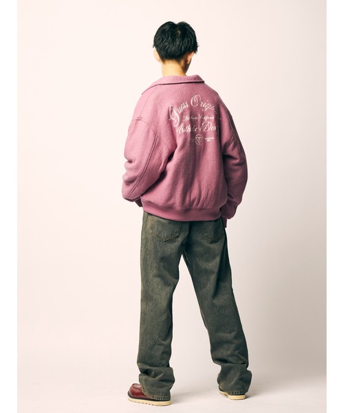 Guess（ゲス）の「GUESS Originals Boucle Varsity Jacket ジャケット/アウター スタジャン（スタジャン・メンズ・ピンク・LARGE/MEDIUM/X-LARGE）」の10枚目の写真