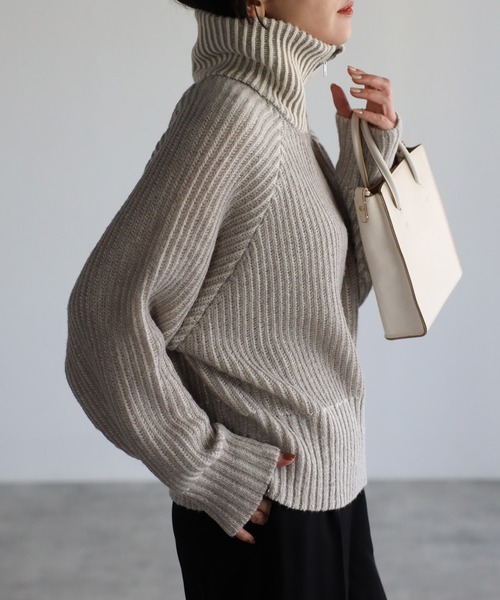 ap retro（アプレトロ）の「ハーフジップニットプルオーバー（ニット