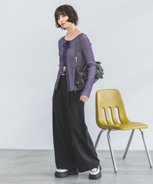 PAGEBOY（ページボーイ）の「レースアップバイカラーリブニット（ニット/セーター・レディース・オフホワイト/ブラック/ネイビー/オレンジ系その他・FREE）」の13枚目の写真