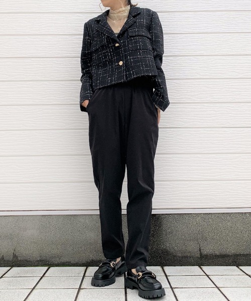 Q(キュー)の「シアーレースタートル(Tシャツ/カットソー・レディース・アイボリー/サックスブルー/ブラック・MEDIUM)」の16枚目の写真