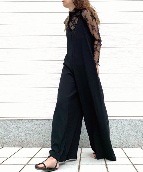 Q(キュー)の「シアーレースタートル(Tシャツ/カットソー・レディース・アイボリー/サックスブルー/ブラック・MEDIUM)」の9枚目の写真