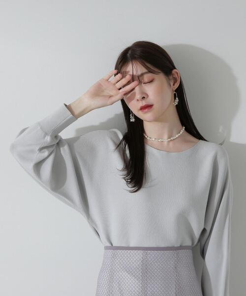 PROPORTION BODY DRESSING（プロポーションボディドレッシング）の「ショート丈総針ニット / 1214170207（ニット/セーター・レディース・ライトグリーン/グレー/ベージュ・MEDIUM/SMALL）」の13枚目の写真