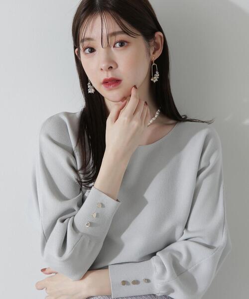 PROPORTION BODY DRESSING（プロポーションボディドレッシング）の「ショート丈総針ニット / 1214170207（ニット/セーター・レディース・ライトグリーン/グレー/ベージュ・MEDIUM/SMALL）」の14枚目の写真