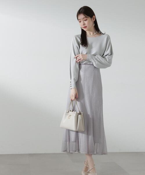 PROPORTION BODY DRESSING（プロポーションボディドレッシング）の「ショート丈総針ニット / 1214170207（ニット/セーター・レディース・ライトグリーン/グレー/ベージュ・MEDIUM/SMALL）」の17枚目の写真