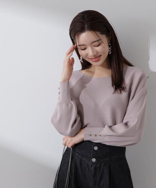 PROPORTION BODY DRESSING（プロポーションボディドレッシング）の「ショート丈総針ニット / 1214170207（ニット/セーター・レディース・ライトグリーン/グレー/ベージュ・MEDIUM/SMALL）」の20枚目の写真