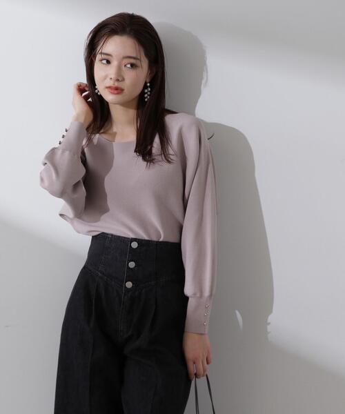 PROPORTION BODY DRESSING（プロポーションボディドレッシング）の「ショート丈総針ニット / 1214170207（ニット/セーター・レディース・ライトグリーン/グレー/ベージュ・MEDIUM/SMALL）」の21枚目の写真