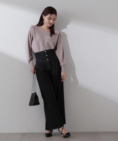 PROPORTION BODY DRESSING（プロポーションボディドレッシング）の「ショート丈総針ニット / 1214170207（ニット/セーター・レディース・ライトグリーン/グレー/ベージュ・MEDIUM/SMALL）」の22枚目の写真