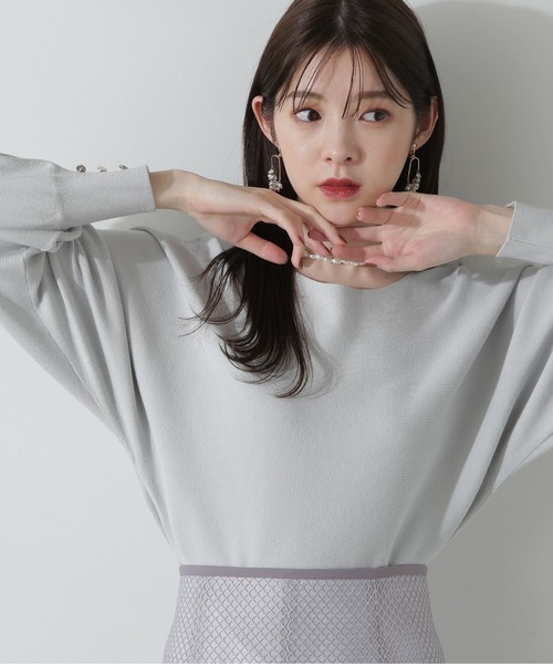 PROPORTION BODY DRESSING（プロポーションボディドレッシング）の「ショート丈総針ニット / 1214170207（ニット/セーター・レディース・ライトグリーン/グレー/ベージュ・MEDIUM/SMALL）」の8枚目の写真