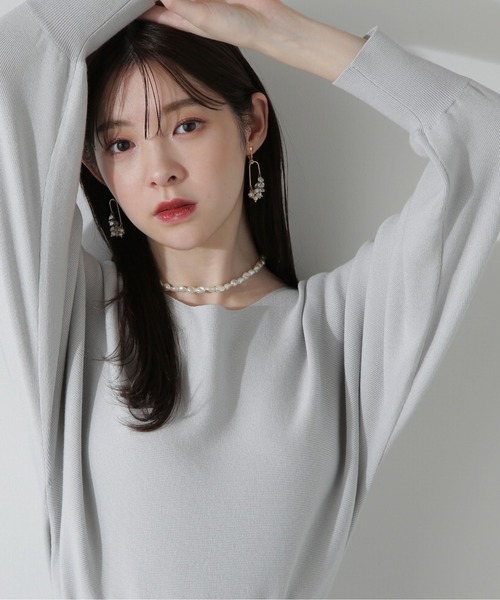 PROPORTION BODY DRESSING（プロポーションボディドレッシング）の「ショート丈総針ニット / 1214170207（ニット/セーター・レディース・ライトグリーン/グレー/ベージュ・MEDIUM/SMALL）」の10枚目の写真