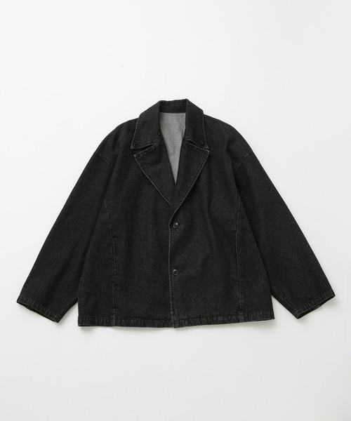 JUNRED（ジュンレッド）の「ヴィンテージデニムビッグカラーブルゾン（ブルゾン・メンズ・ブラック/ネイビー・S/M/L）」の8枚目の写真