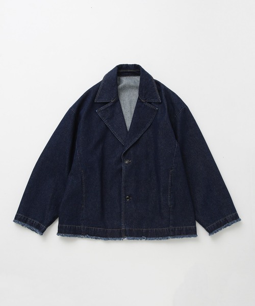 JUNRED（ジュンレッド）の「ヴィンテージデニムビッグカラーブルゾン（ブルゾン・メンズ・ブラック/ネイビー・S/M/L）」の9枚目の写真