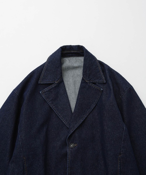 JUNRED（ジュンレッド）の「ヴィンテージデニムビッグカラーブルゾン（ブルゾン・メンズ・ブラック/ネイビー・S/M/L）」の11枚目の写真