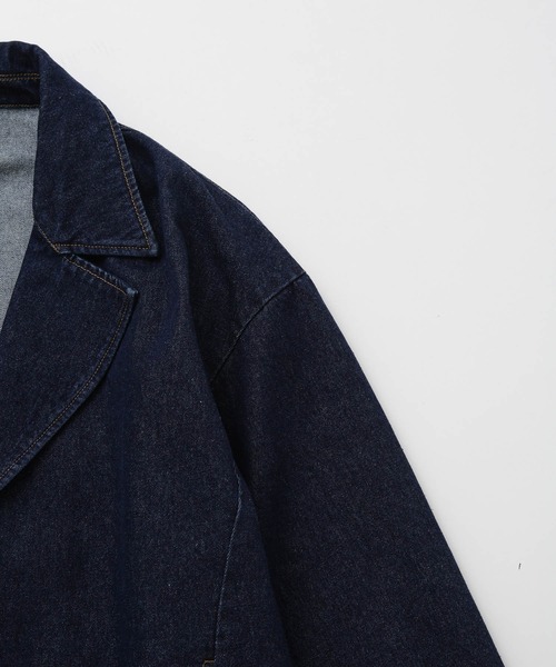 JUNRED（ジュンレッド）の「ヴィンテージデニムビッグカラーブルゾン（ブルゾン・メンズ・ブラック/ネイビー・S/M/L）」の12枚目の写真