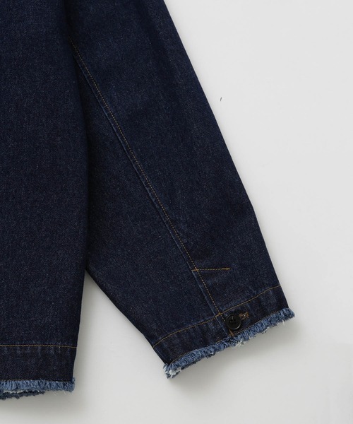 JUNRED（ジュンレッド）の「ヴィンテージデニムビッグカラーブルゾン（ブルゾン・メンズ・ブラック/ネイビー・S/M/L）」の14枚目の写真