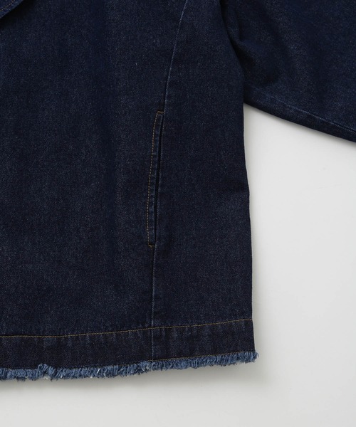 JUNRED（ジュンレッド）の「ヴィンテージデニムビッグカラーブルゾン（ブルゾン・メンズ・ブラック/ネイビー・S/M/L）」の15枚目の写真