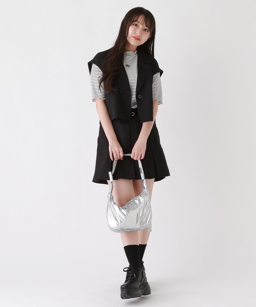 repipi armario（レピピ アルマリオ）の「テレコプチハイメロウトップス（Tシャツ/カットソー・キッズ・その他/ホワイト/イエロー/ブラック・LARGE/SMALL/MEDIUM）」の8枚目の写真