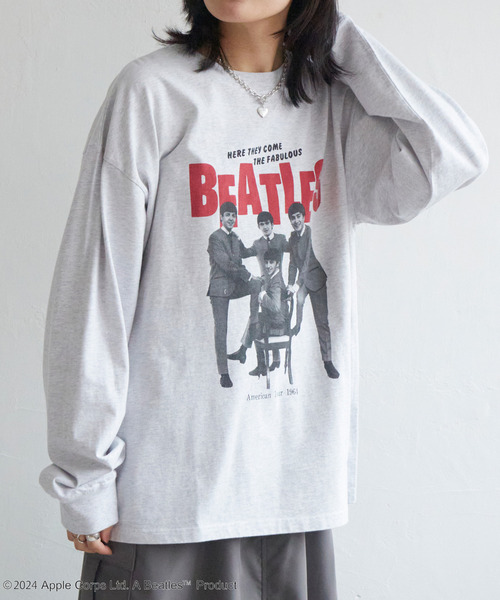 VENCEEXCHANGE（ヴァンスエクスチェンジ）の「THE BEATLES ザ ビートルズ ツアープリントロングスリーブバンドT（Tシャツ/カットソー・メンズ・オフホワイト/チャコールグレー/ライトグレー・LL/M/L）」の4枚目の写真
