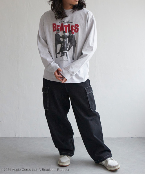 VENCEEXCHANGE（ヴァンスエクスチェンジ）の「THE BEATLES ザ ビートルズ ツアープリントロングスリーブバンドT（Tシャツ/カットソー・メンズ・オフホワイト/チャコールグレー/ライトグレー・LL/M/L）」の9枚目の写真