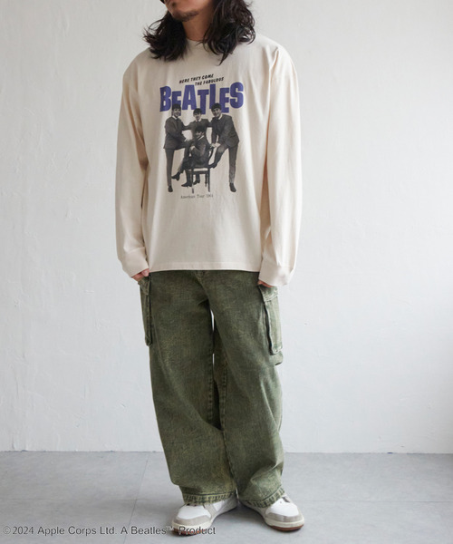 VENCEEXCHANGE（ヴァンスエクスチェンジ）の「THE BEATLES ザ ビートルズ ツアープリントロングスリーブバンドT（Tシャツ/カットソー・メンズ・オフホワイト/チャコールグレー/ライトグレー・LL/M/L）」の6枚目の写真