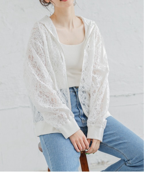 La-gemme（ラジェム）の「総レースパーカー（パーカー・レディース・ブラック/ホワイト・フリー）」の11枚目の写真