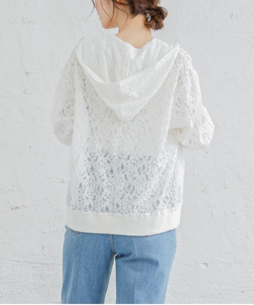 La-gemme（ラジェム）の「総レースパーカー（パーカー・レディース・ブラック/ホワイト・フリー）」の10枚目の写真