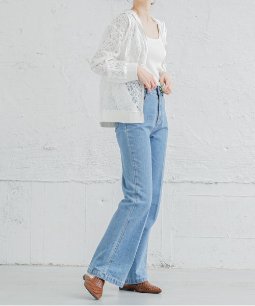 La-gemme（ラジェム）の「総レースパーカー（パーカー・レディース・ブラック/ホワイト・フリー）」の8枚目の写真