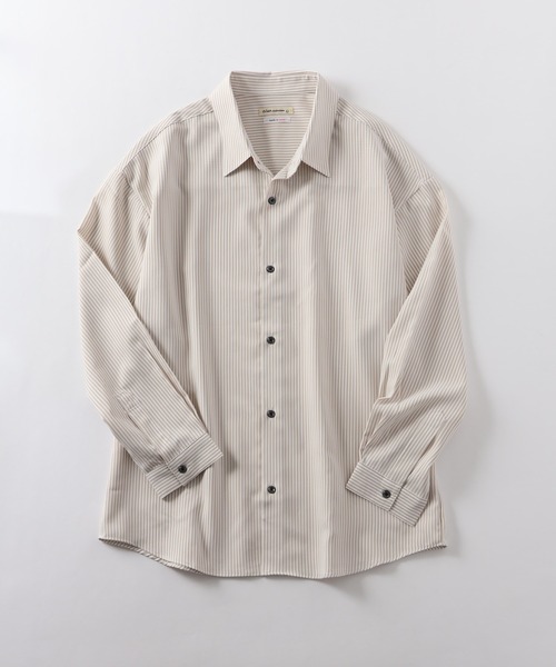 Art re A select(アトリエセレクト)の「【MADE IN JAPAN】-Reflax-ファブリック バルーンスリーブ オーバーサイズシャツ/接触冷感 UVカット 吸汗 抗ピリング(シャツ/ブラウス・メンズ・ブラック/グレー/パープル/チャコール/ホワイト/グリーン/ブルー/マスタード/バーガンディー/ベージュ/オレンジ/ライトピンク/サックスブルー/ブラック系その他/ベージュ系その他/ブルー系その他/グリーン系その他・M/L/S)」の8枚目の写真