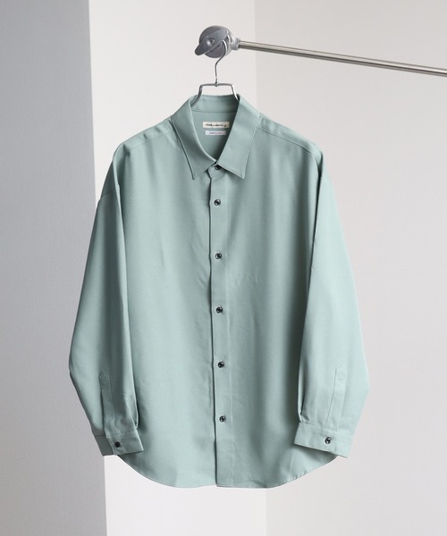 Art re A select（アトリエセレクト）の「【MADE IN JAPAN】-Reflax-ファブリック バルーンスリーブ オーバーサイズシャツ（シャツ/ブラウス・メンズ・ブラック/グレー/パープル/チャコール/ホワイト/グリーン/ブルー/マスタード/バーガンディー/ベージュ/オレンジ/ライトピンク/サックスブルー・M/L/S）」の7枚目の写真