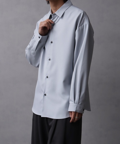 新品未使用Russelunoビジュアルプリント オーバーサイズシャツ MADE IN JAPAN】-Reflax-ファブリック バルーンスリーブ オーバー